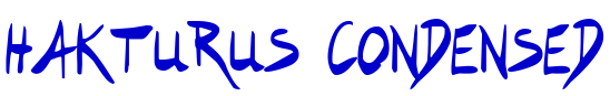 Hakturus Condensed шрифт